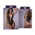 Christine - body tip plasă cu decolteu adânc - (negru) - XS-XL