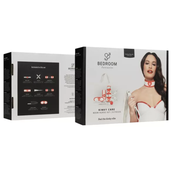 Bedroom Fantasies - Costum asistentă 8 piese - roșu alb