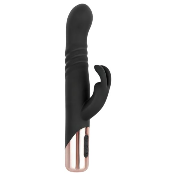 Rosy Gold - vibrator cu braț pentru clitoris - funcție de împingere - negru