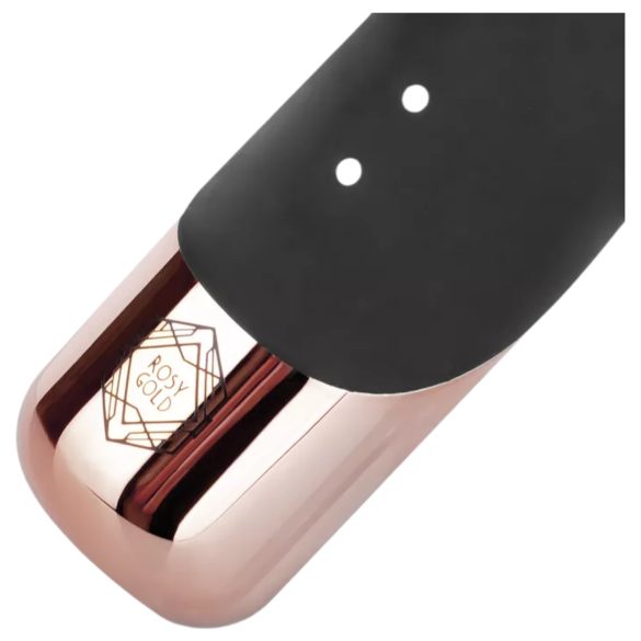 Rosy Gold - vibrator cu braț pentru clitoris - funcție de împingere - negru