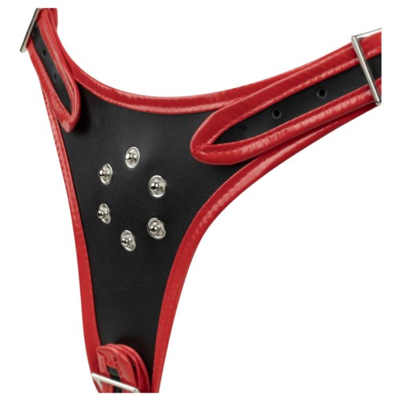 Easytoys - chiloț cu dildo triplu atasabil (negru)