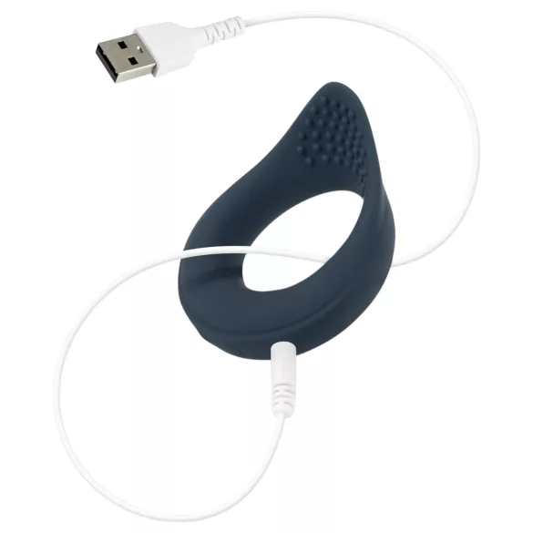 Boners - inel pentru penis vibrator - silicon albastru