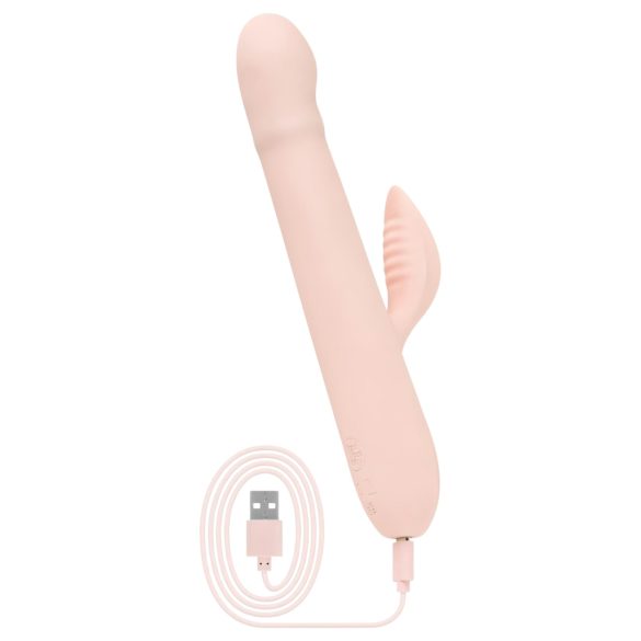 Good Vibes Only Shai - vibrator rabbit cu funcție de împingere - silicon roz