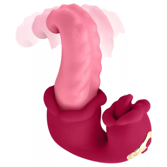 Teazers - vibrator dublu cu limbă - roz