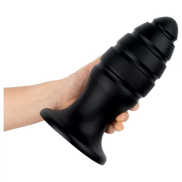 BUTTR Aftershock - dop anal uriaș (negru) - 23 cm