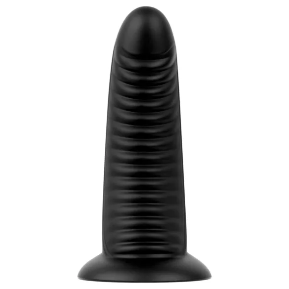 BUTTR Double Ribbed - dop anal cu striații mari (negru) - 26 cm