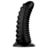 BUTTR Double Ribbed - dop anal cu striații mari (negru) - 26 cm