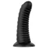 BUTTR Double Ribbed - dop anal cu striații mari (negru) - 26 cm