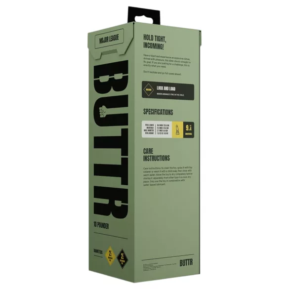 BUTTR Tactical II - dop anal uriaș (negru) - 26 cm