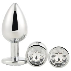 Gleaming Love - set plug anal - argint (3 piese)