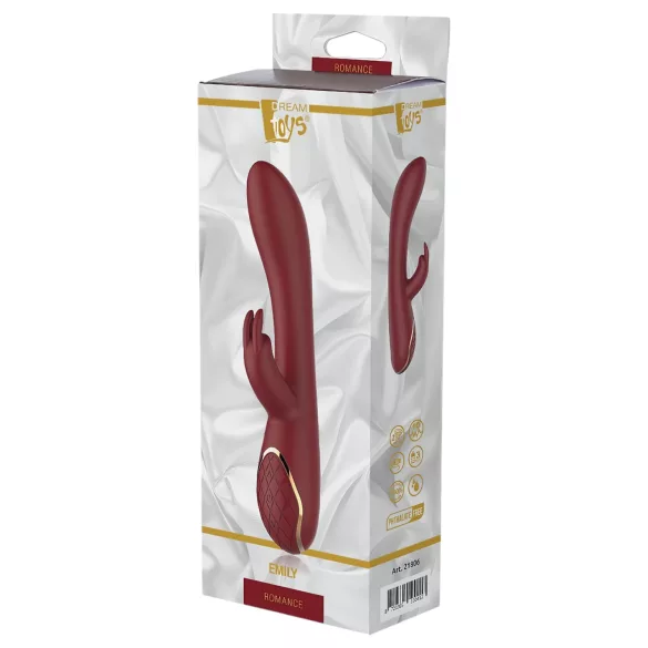 Romance Emily - vibrator G-spot cu braț pentru clitoris - roșu