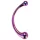 Dreamtoys - dildo din sticlă masaj - mov