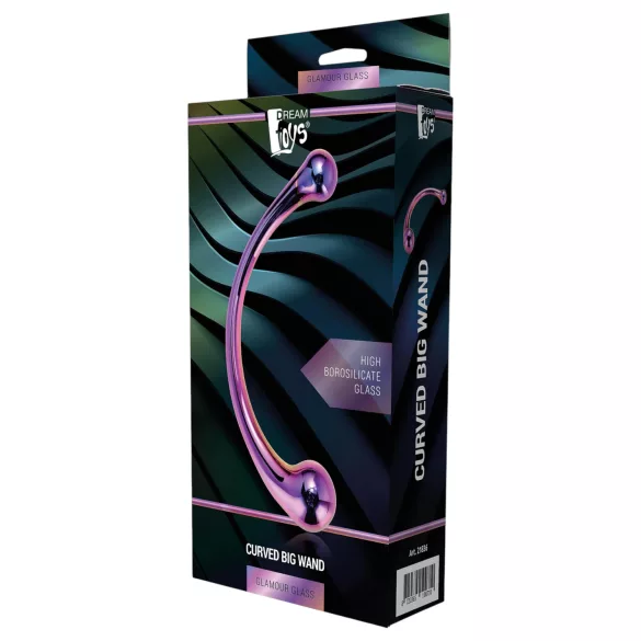 Dreamtoys - dildo din sticlă masaj - mov
