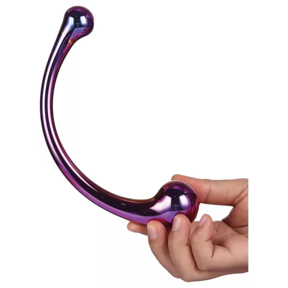 Dreamtoys - dildo din sticlă masaj - mov