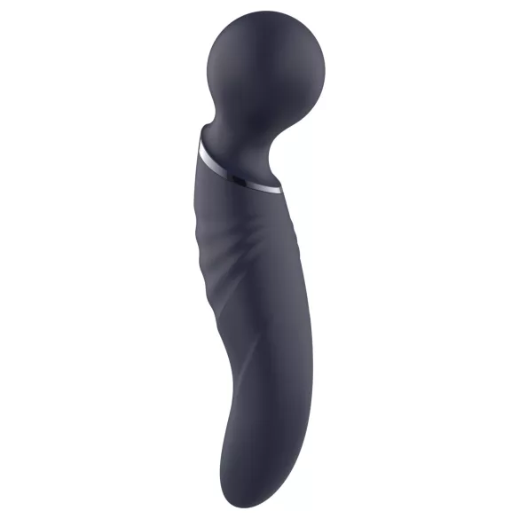 Glam - vibrator wand cu două capete (gri închis)