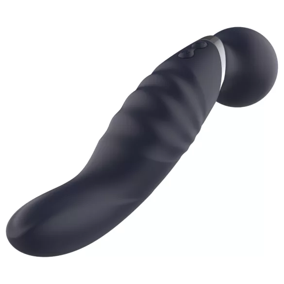 Glam - vibrator wand cu două capete (gri închis)