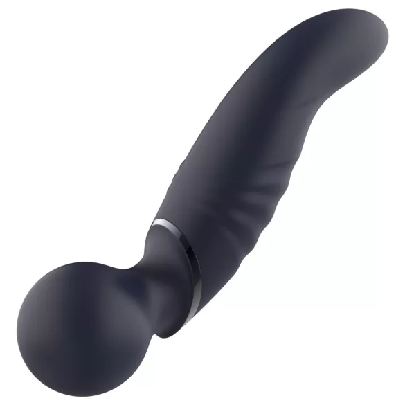 Glam - vibrator wand cu două capete (gri închis)