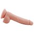 Mr. Dixx 7.6 - Dildo cu ventuză și testicule - natural (19,5 cm)