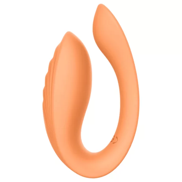 Glam - vibrator pentru cuplu cu telecomandă, reîncărcabil - portocaliu