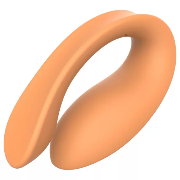 Glam - vibrator pentru cuplu cu telecomandă, reîncărcabil - portocaliu