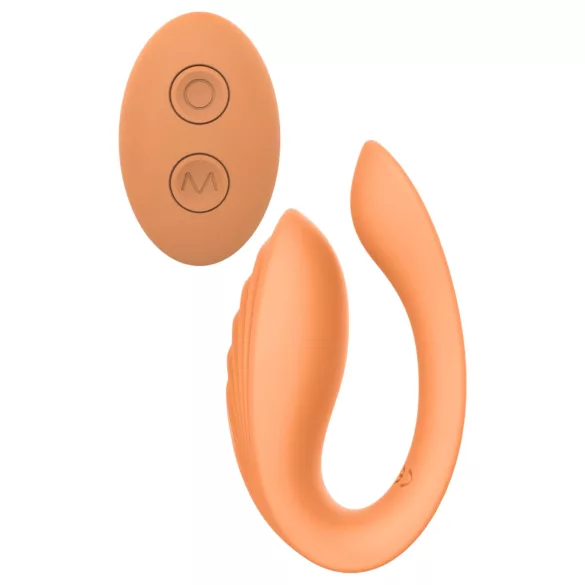 Glam - vibrator pentru cuplu cu telecomandă, reîncărcabil - portocaliu