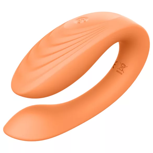 Glam - vibrator pentru cuplu cu telecomandă, reîncărcabil - portocaliu