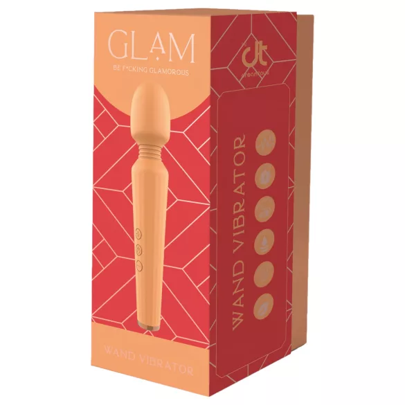 Glam - vibrator de masaj cu acumulator - portocaliu