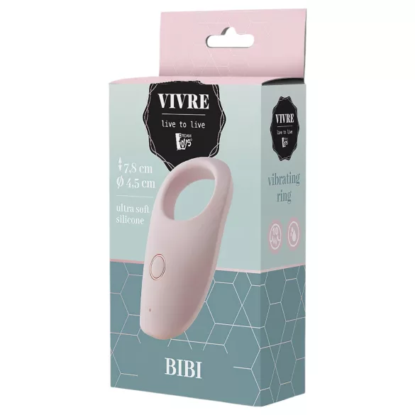 Vivre Bibi - inel pentru penis cu vibrații, reincarcabil - roz