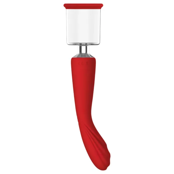 Red Revolution Georgia - Vibrator punctul G și pompă vaginală - roșu