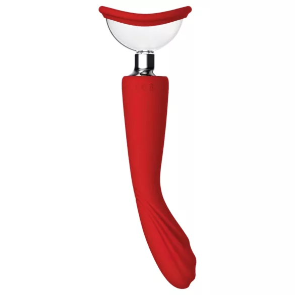 Red Revolution Georgia - Vibrator punctul G și pompă vaginală - roșu