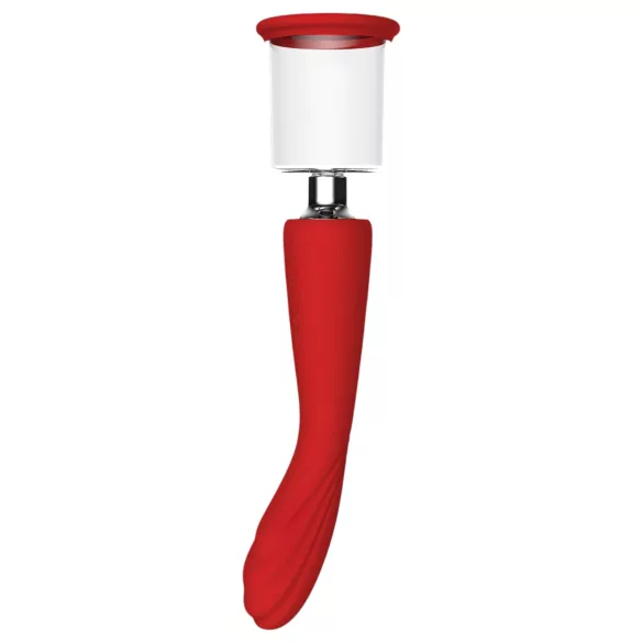 Red Revolution Georgia - Vibrator punctul G și pompă vaginală - roșu