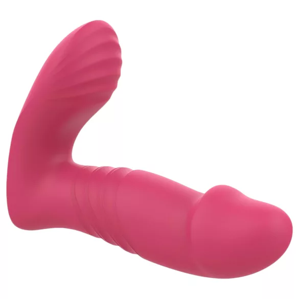 Dreamtoys - vibrator purtabil cu telecomandă - funcție de împingere - roz
