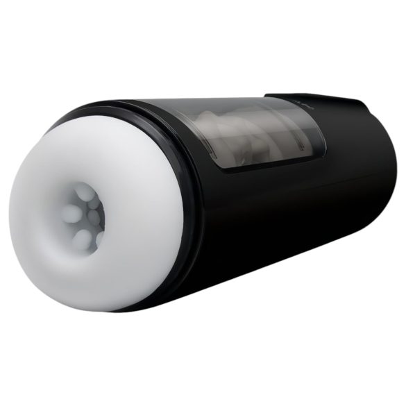 Dreamtoys Blowtech - masturbator negru cu vibrații și mișcare verticală