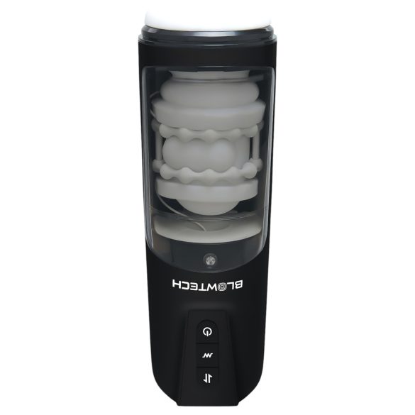 Dreamtoys Blowtech - masturbator negru cu vibrații și mișcare verticală