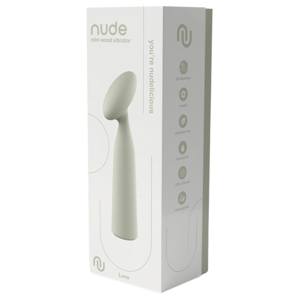 Nude Luna - mini vibrator tip wand reîncărcabil - gri