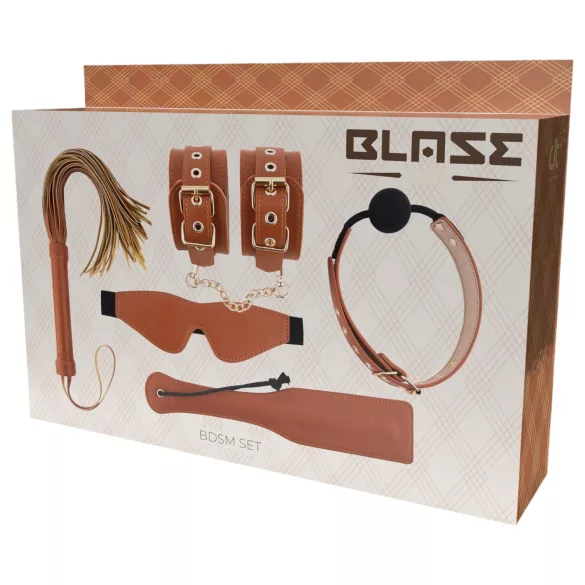 Blaze Elite - set BDSM 5 piese - maro coniac