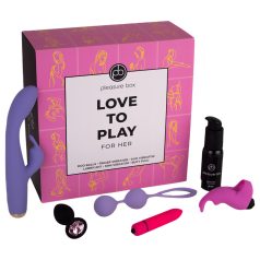 Pleasure Box Love to Play - set vibrator - 6 piese (roz-mov)
