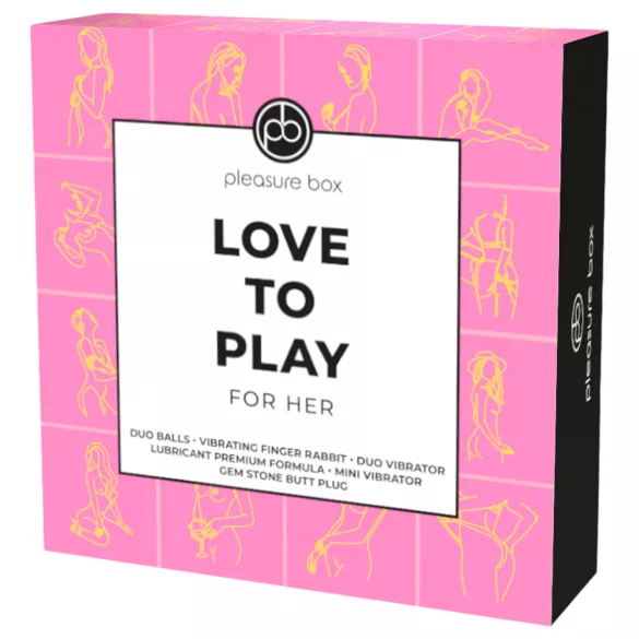 Pleasure Box Love to Play - set vibratoare 6 piese - roz mov