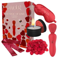 Dreamtoys Amour - set vibrator tip wand (roșu)