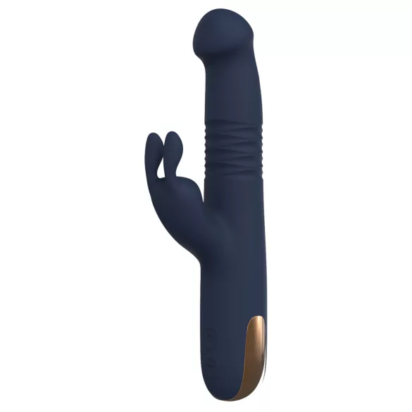 Dreamtoys Goddess Collection - vibrator cu mișcare de împingere (albastru închis)