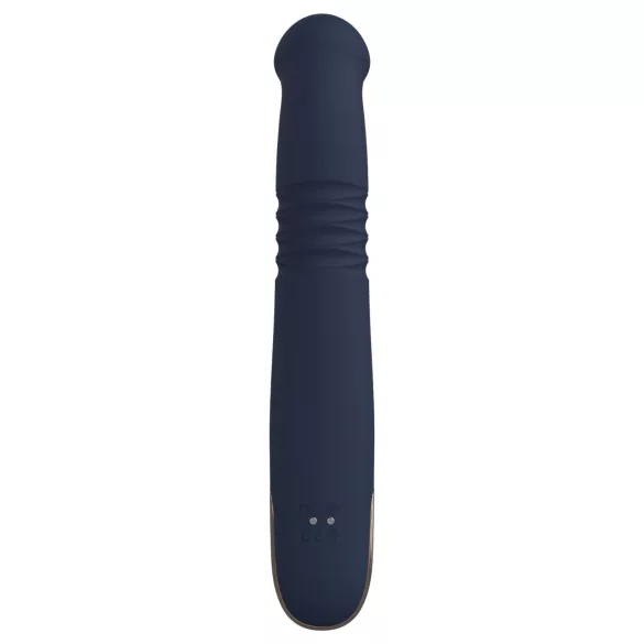Dreamtoys Goddess Collection - vibrator cu mișcare de împingere (albastru închis)