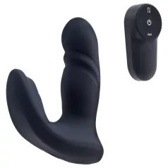   Dreamtoys Pulz - vibrator anal cu mișcare de împingere, cu telecomandă (albastru)