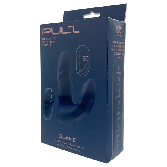 Dreamtoys Pulz - vibrator anal cu mișcare de împingere, cu telecomandă (albastru)
