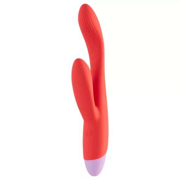 Dreamtoys - Vibrator dublu pentru punctul G și clitoris - roșu