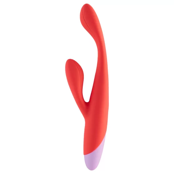 Dreamtoys - Vibrator dublu pentru punctul G și clitoris - roșu