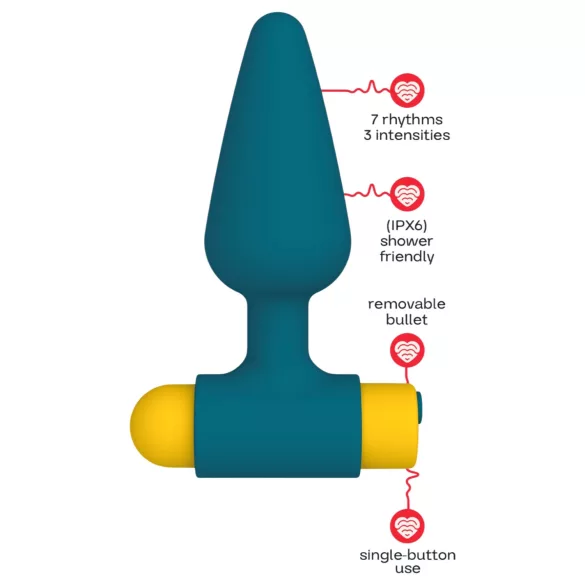 Dreamtoys Love Signal - dopă anală vibrantă (verde)