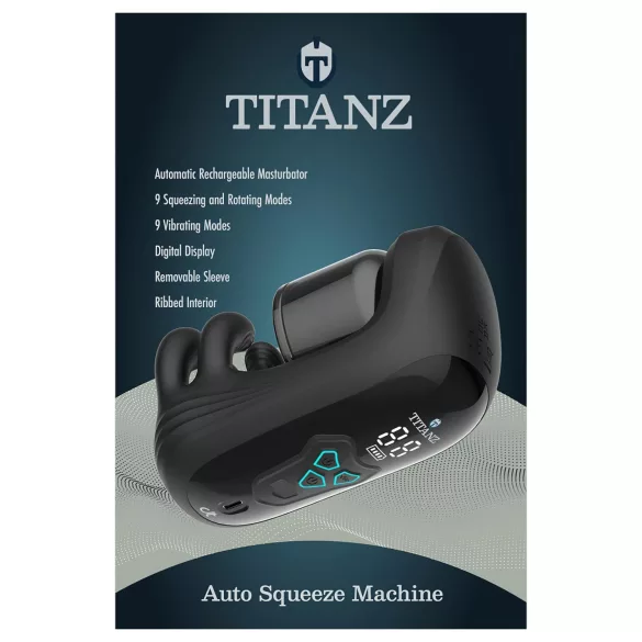 Titanz Auto Squeeze - masturbator automat (negru)