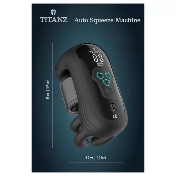 Titanz Auto Squeeze - masturbator automat (negru)