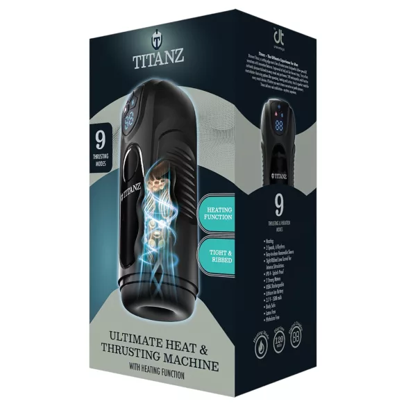 Titanz Ultimate Heat & Thrusting - masturbator automat (negru)