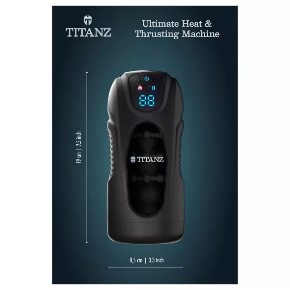Titanz Ultimate Heat & Thrusting - masturbator automat (negru)